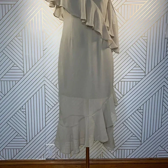 Keepsake the Label Cosmic Girl Ruffle Dress in Willow Tan Beige Green Size Small - Picture 4 of 11